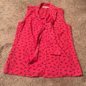 Pink top bows size small